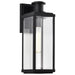 SATCO/NUVO Luca Medium Outdoor Lantern Sand Black Finish Clear Beveled Glass (60-8511)