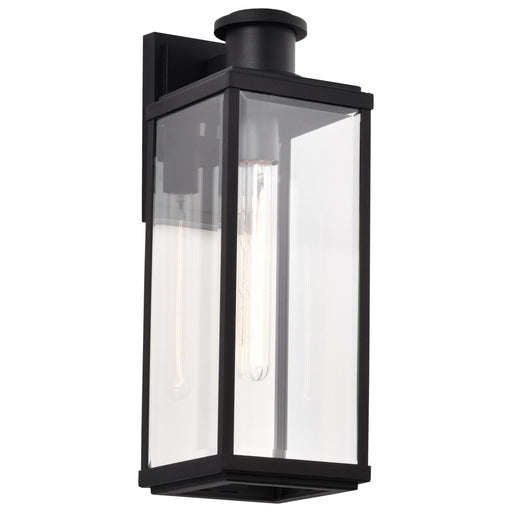 SATCO/NUVO Luca Large Outdoor Lantern Sand Black Finish Clear Beveled Glass (60-8512)