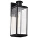 SATCO/NUVO Luca Large Outdoor Lantern Sand Black Finish Clear Beveled Glass (60-8512)