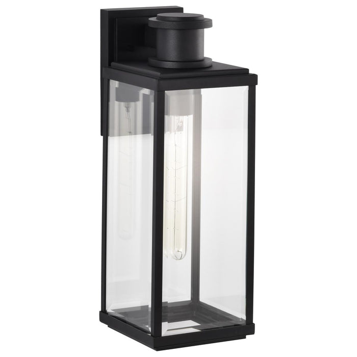 SATCO/NUVO Luca Large Outdoor Lantern Sand Black Finish Clear Beveled Glass (60-8512)