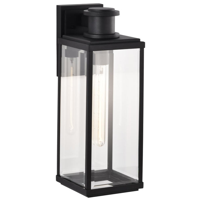 SATCO/NUVO Luca Large Outdoor Lantern Sand Black Finish Clear Beveled Glass (60-8512)