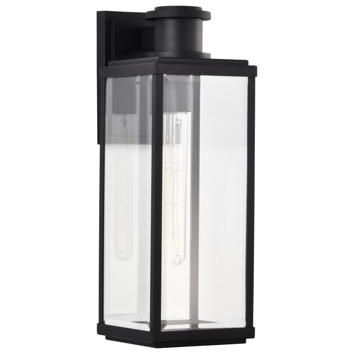 SATCO/NUVO Luca Large Outdoor Lantern Sand Black Finish Clear Beveled Glass (60-8512)