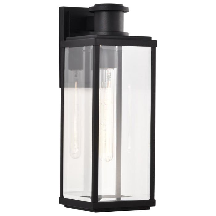 SATCO/NUVO Luca Large Outdoor Lantern Sand Black Finish Clear Beveled Glass (60-8512)