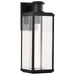 SATCO/NUVO Luca Large Outdoor Lantern Sand Black Finish Clear Beveled Glass (60-8512)