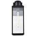 SATCO/NUVO Luca Large Outdoor Lantern Sand Black Finish Clear Beveled Glass (60-8512)