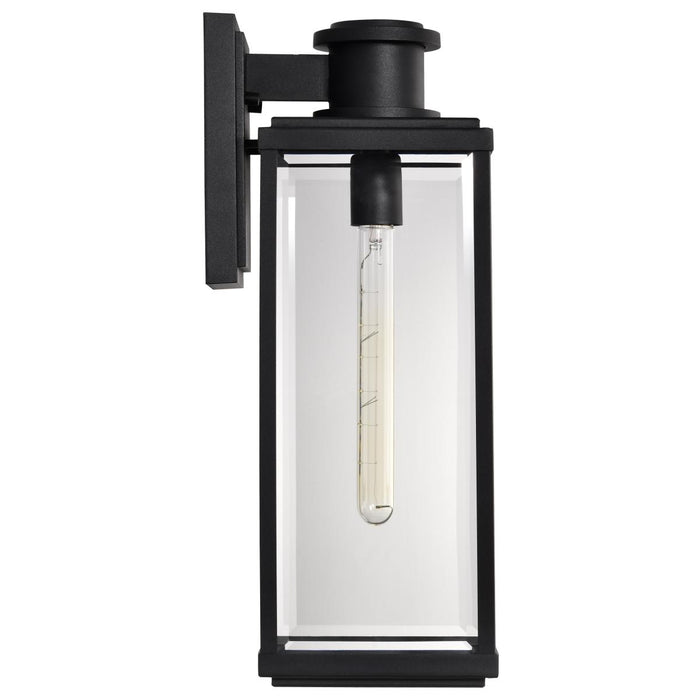 SATCO/NUVO Luca Large Outdoor Lantern Sand Black Finish Clear Beveled Glass (60-8512)