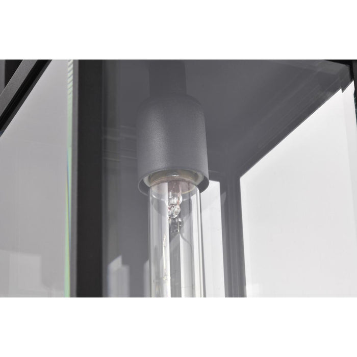 SATCO/NUVO Luca Large Outdoor Lantern Sand Black Finish Clear Beveled Glass (60-8512)