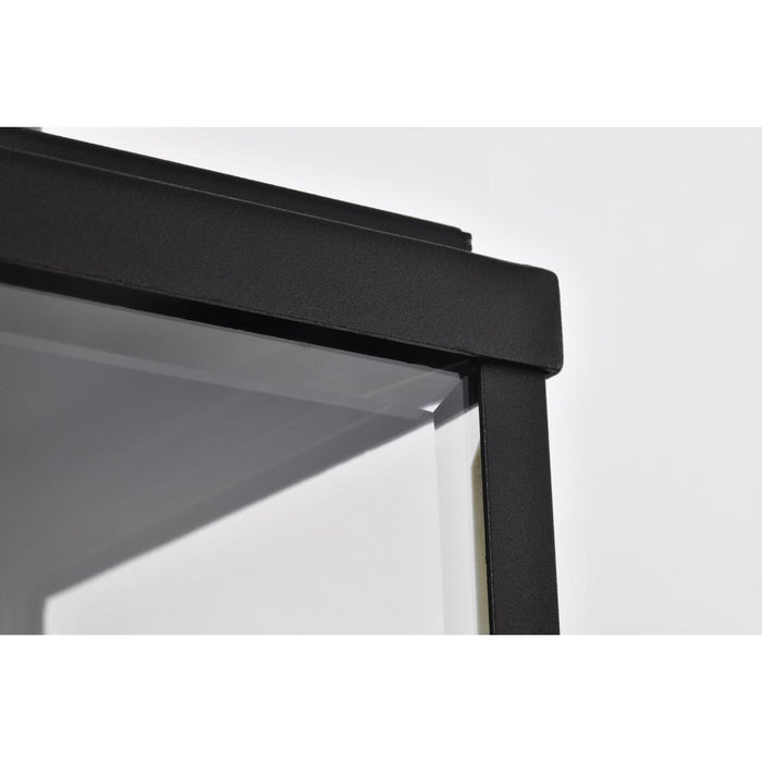 SATCO/NUVO Luca Large Outdoor Lantern Sand Black Finish Clear Beveled Glass (60-8512)