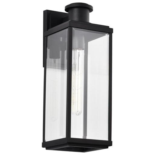 SATCO/NUVO Luca Large Outdoor Lantern Sand Black Finish Clear Beveled Glass (60-8512)