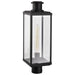 SATCO/NUVO Luca Outdoor Post Lantern Sand Black Finish Clear Beveled Glass (60-8513)