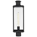 SATCO/NUVO Luca Outdoor Post Lantern Sand Black Finish Clear Beveled Glass (60-8513)