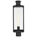 SATCO/NUVO Luca Outdoor Post Lantern Sand Black Finish Clear Beveled Glass (60-8513)