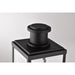SATCO/NUVO Luca Outdoor Post Lantern Sand Black Finish Clear Beveled Glass (60-8513)