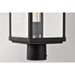 SATCO/NUVO Luca Outdoor Post Lantern Sand Black Finish Clear Beveled Glass (60-8513)