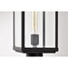 SATCO/NUVO Luca Outdoor Post Lantern Sand Black Finish Clear Beveled Glass (60-8513)