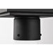 SATCO/NUVO Luca Outdoor Post Lantern Sand Black Finish Clear Beveled Glass (60-8513)