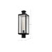 SATCO/NUVO Luca Outdoor Post Lantern Sand Black Finish Clear Beveled Glass (60-8513)