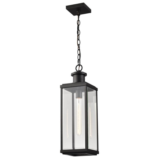 SATCO/NUVO Luca Hanging Pendant Sand Black Finish Clear Beveled Glass (60-8514)