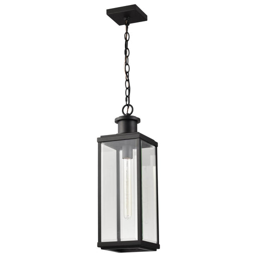 SATCO/NUVO Luca Hanging Pendant Sand Black Finish Clear Beveled Glass (60-8514)