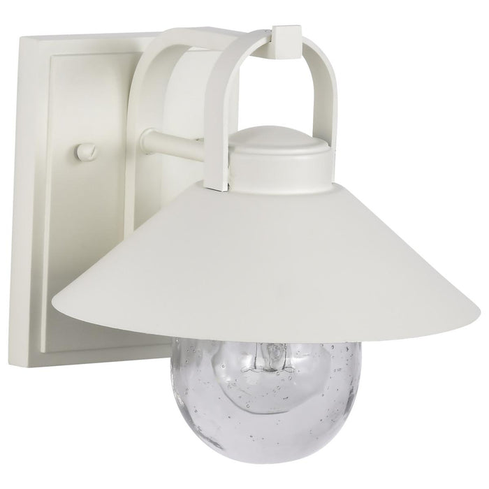 SATCO/NUVO Ridge Small Outdoor Lantern White Finish Clear Seeded Glass (60-8520)