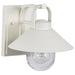 SATCO/NUVO Ridge Small Outdoor Lantern White Finish Clear Seeded Glass (60-8520)