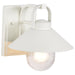 SATCO/NUVO Ridge Small Outdoor Lantern White Finish Clear Seeded Glass (60-8520)