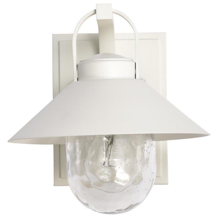 SATCO/NUVO Ridge Small Outdoor Lantern White Finish Clear Seeded Glass (60-8520)