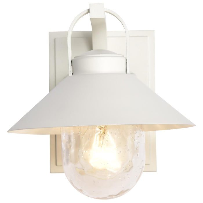 SATCO/NUVO Ridge Small Outdoor Lantern White Finish Clear Seeded Glass (60-8520)