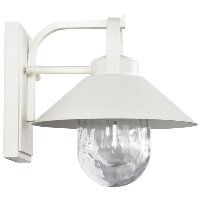 SATCO/NUVO Ridge Small Outdoor Lantern White Finish Clear Seeded Glass (60-8520)