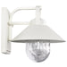 SATCO/NUVO Ridge Small Outdoor Lantern White Finish Clear Seeded Glass (60-8520)