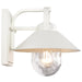 SATCO/NUVO Ridge Small Outdoor Lantern White Finish Clear Seeded Glass (60-8520)