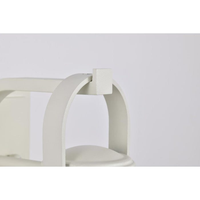 SATCO/NUVO Ridge Small Outdoor Lantern White Finish Clear Seeded Glass (60-8520)