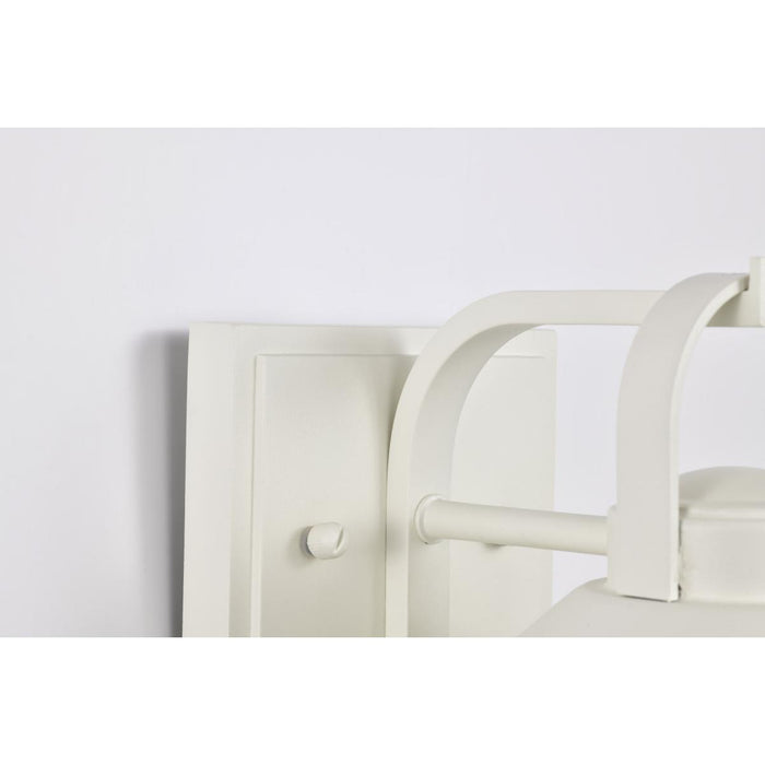 SATCO/NUVO Ridge Small Outdoor Lantern White Finish Clear Seeded Glass (60-8520)