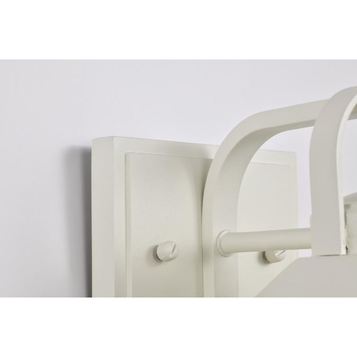 SATCO/NUVO Ridge Small Outdoor Lantern White Finish Clear Seeded Glass (60-8520)