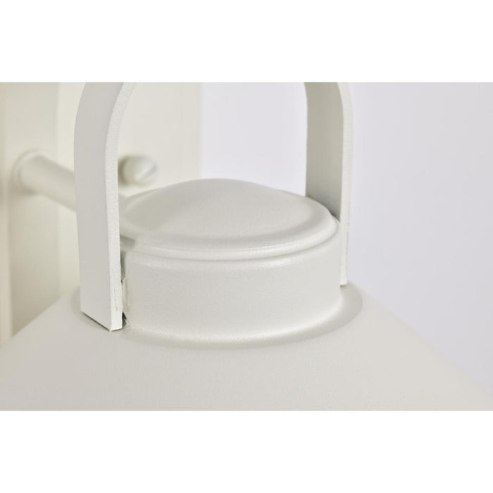SATCO/NUVO Ridge Small Outdoor Lantern White Finish Clear Seeded Glass (60-8520)