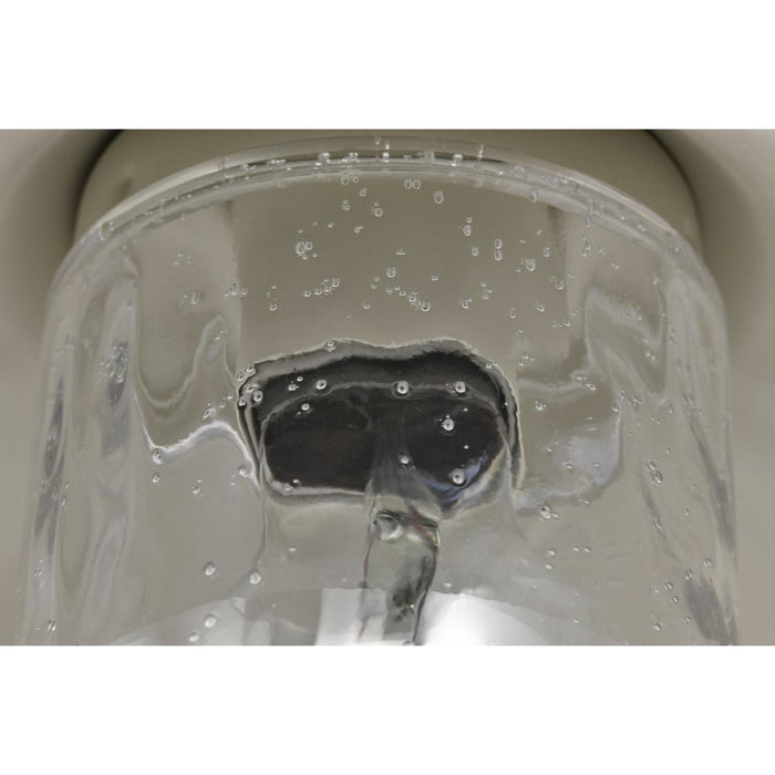 SATCO/NUVO Ridge Small Outdoor Lantern White Finish Clear Seeded Glass (60-8520)