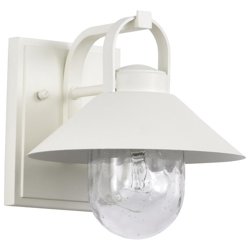 SATCO/NUVO Ridge Small Outdoor Lantern White Finish Clear Seeded Glass (60-8520)