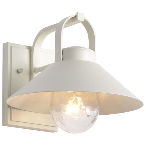 SATCO/NUVO Ridge Medium Outdoor Lantern White Finish Clear Seeded Glass (60-8521)