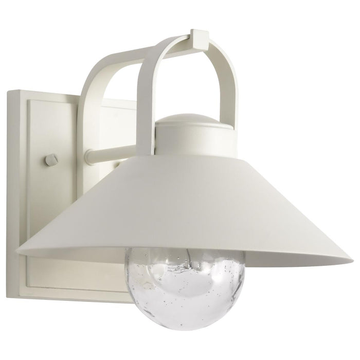 SATCO/NUVO Ridge Medium Outdoor Lantern White Finish Clear Seeded Glass (60-8521)