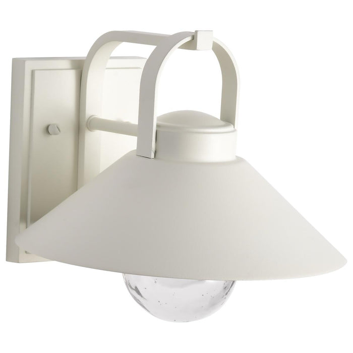 SATCO/NUVO Ridge Medium Outdoor Lantern White Finish Clear Seeded Glass (60-8521)