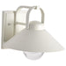 SATCO/NUVO Ridge Medium Outdoor Lantern White Finish Clear Seeded Glass (60-8521)