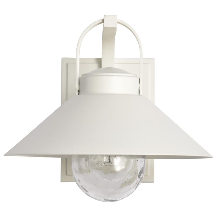 SATCO/NUVO Ridge Medium Outdoor Lantern White Finish Clear Seeded Glass (60-8521)