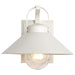 SATCO/NUVO Ridge Medium Outdoor Lantern White Finish Clear Seeded Glass (60-8521)