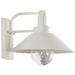SATCO/NUVO Ridge Medium Outdoor Lantern White Finish Clear Seeded Glass (60-8521)