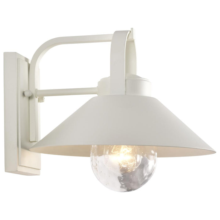 SATCO/NUVO Ridge Medium Outdoor Lantern White Finish Clear Seeded Glass (60-8521)