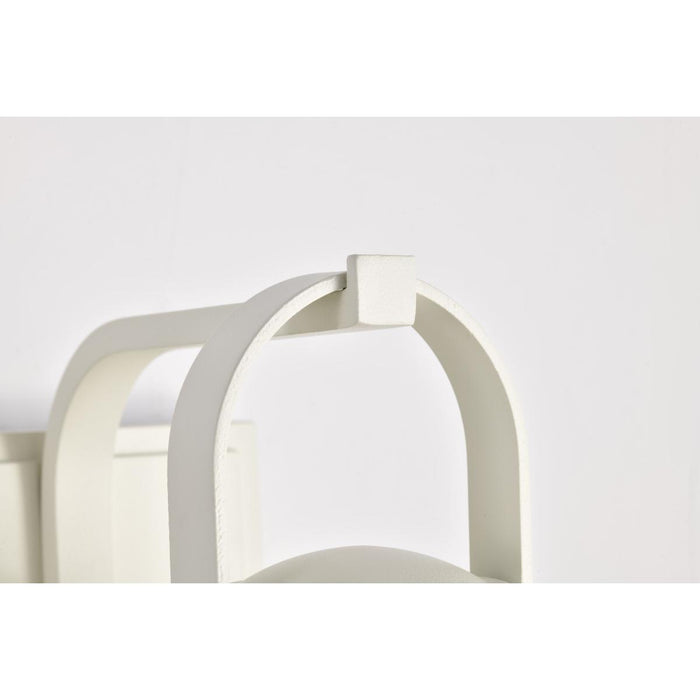 SATCO/NUVO Ridge Medium Outdoor Lantern White Finish Clear Seeded Glass (60-8521)