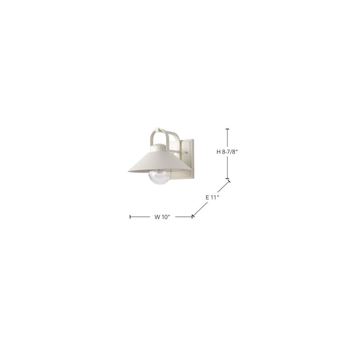 SATCO/NUVO Ridge Medium Outdoor Lantern White Finish Clear Seeded Glass (60-8521)