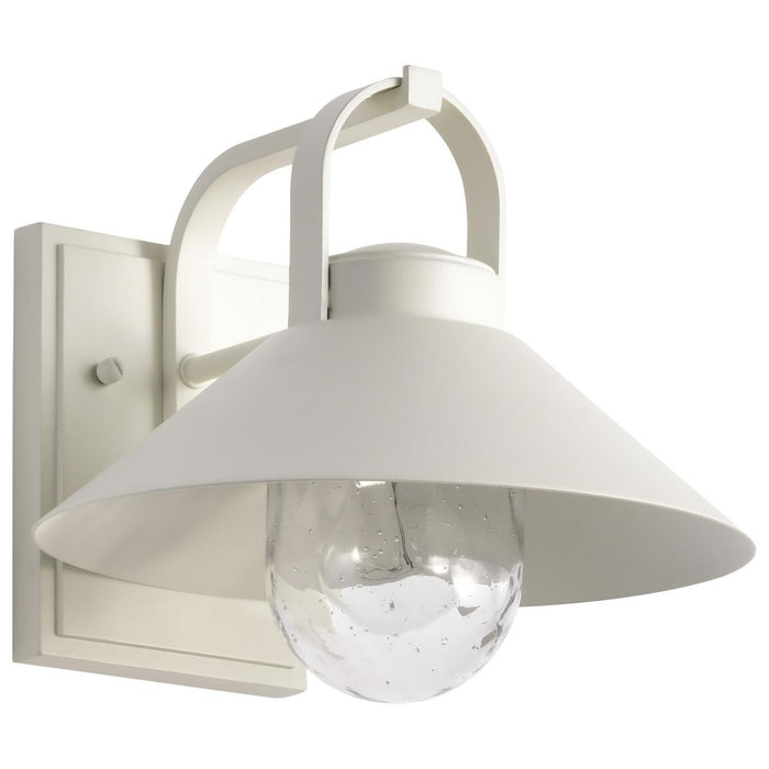 SATCO/NUVO Ridge Medium Outdoor Lantern White Finish Clear Seeded Glass (60-8521)