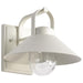 SATCO/NUVO Ridge Medium Outdoor Lantern White Finish Clear Seeded Glass (60-8521)