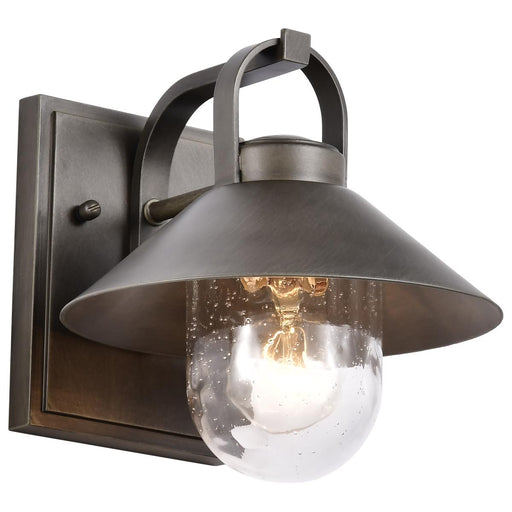 SATCO/NUVO Ridge Small Outdoor Lantern Bronze Finish Clear Seeded Glass (60-8530)